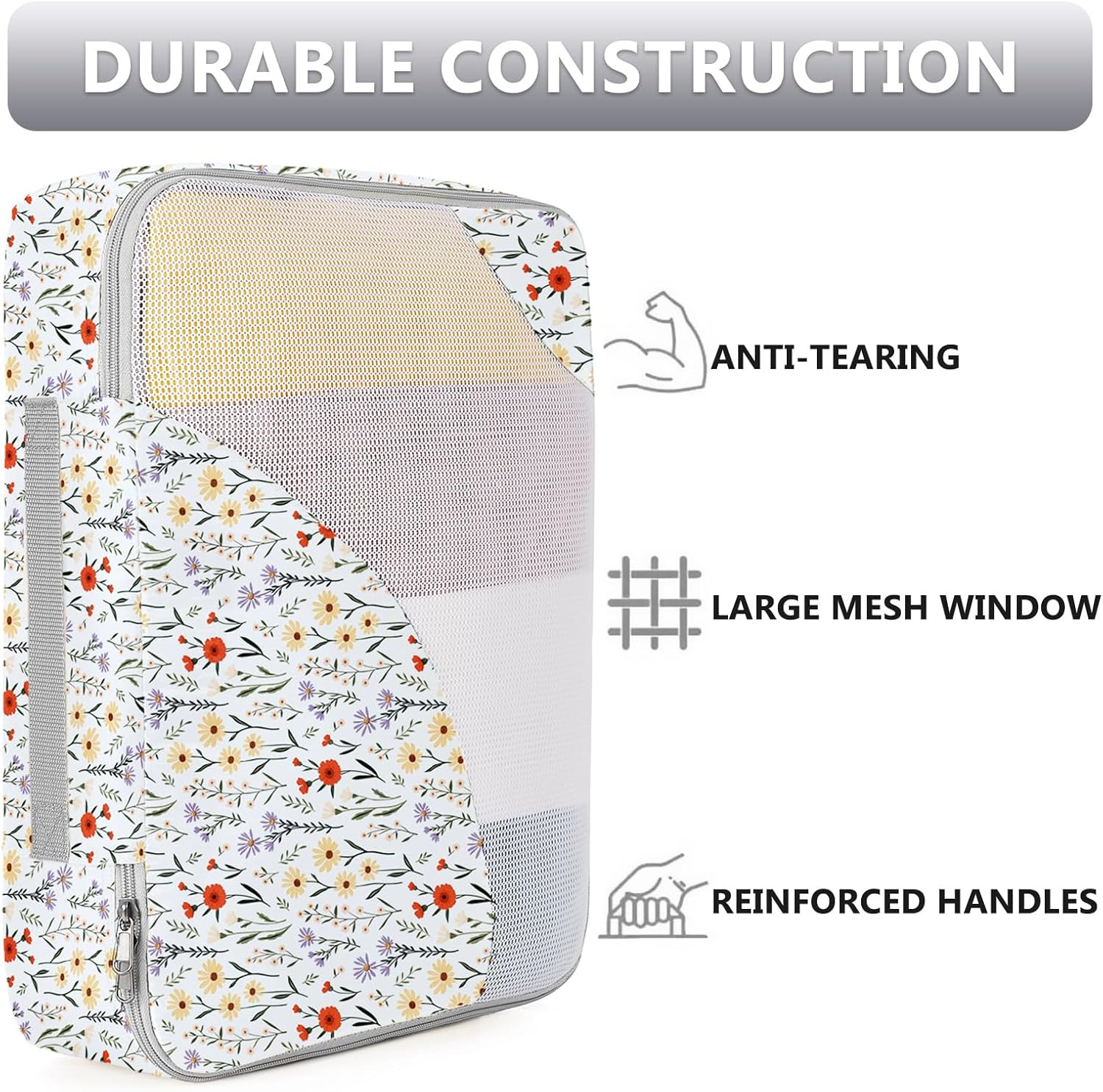 10 Set/8 Set Packing Cubes for Travel, Gifts for Women Mom,Anti-Tearing Suitcase Organizer for Luggage with Shoe & Hanging Toiletry Bag,OlarHike Vacation Essentials & Accessories for Cruise Ship,Cream