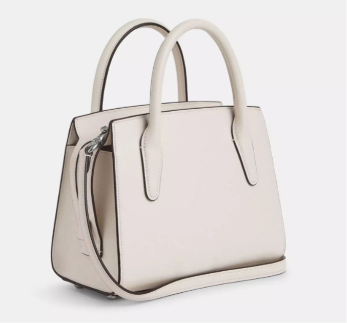 Coach Medium Andrea Carryall Crossbody Leather Bag In Chalk
