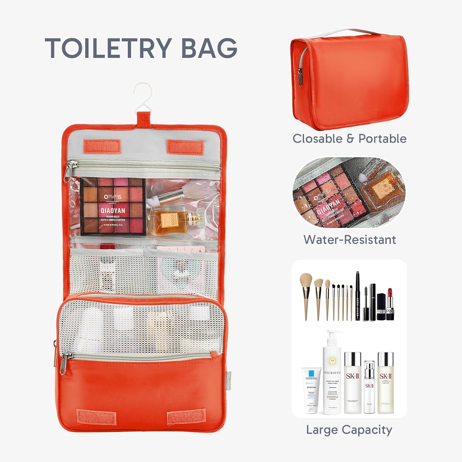 10 Set/8 Set Packing Cubes for Travel, Gifts for Women Mom,Anti-Tearing Suitcase Organizer for Luggage with Shoe & Hanging Toiletry Bag,OlarHike Vacation Essentials & Accessories for Cruise Ship,Cream
