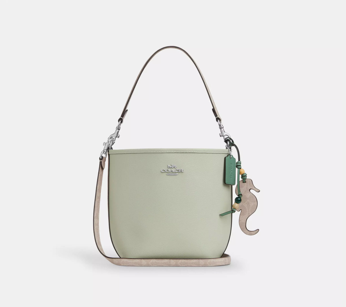 Coach City Bucket Bag With Seahorse Charm
