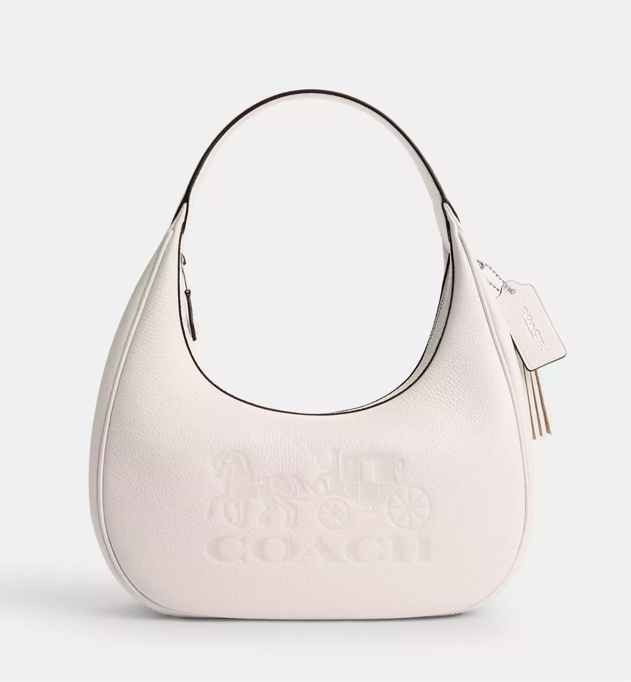 Coach Medium Carmen Leather Shoulder Bag Horse & Carriage Embossed