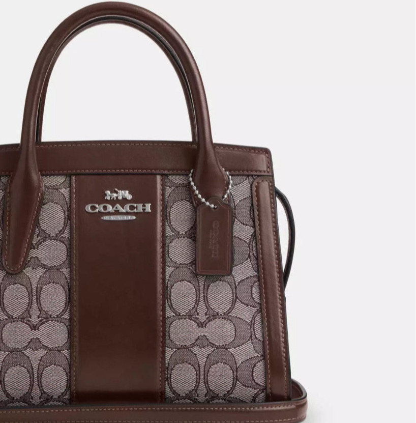 Coach Andrea Carryall Bag In Signature Jacquard & Leather
