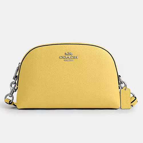 Coach Madi Crossbody In Leather-Medium Bag In Silver/Daisy