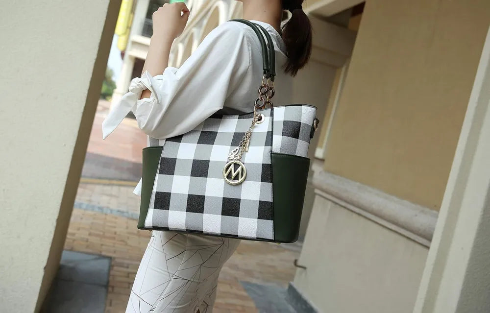 MKF Collection Tote Bag for Women, Handbag Set with Wallet-Top-Handle- Vegan Leather Purse