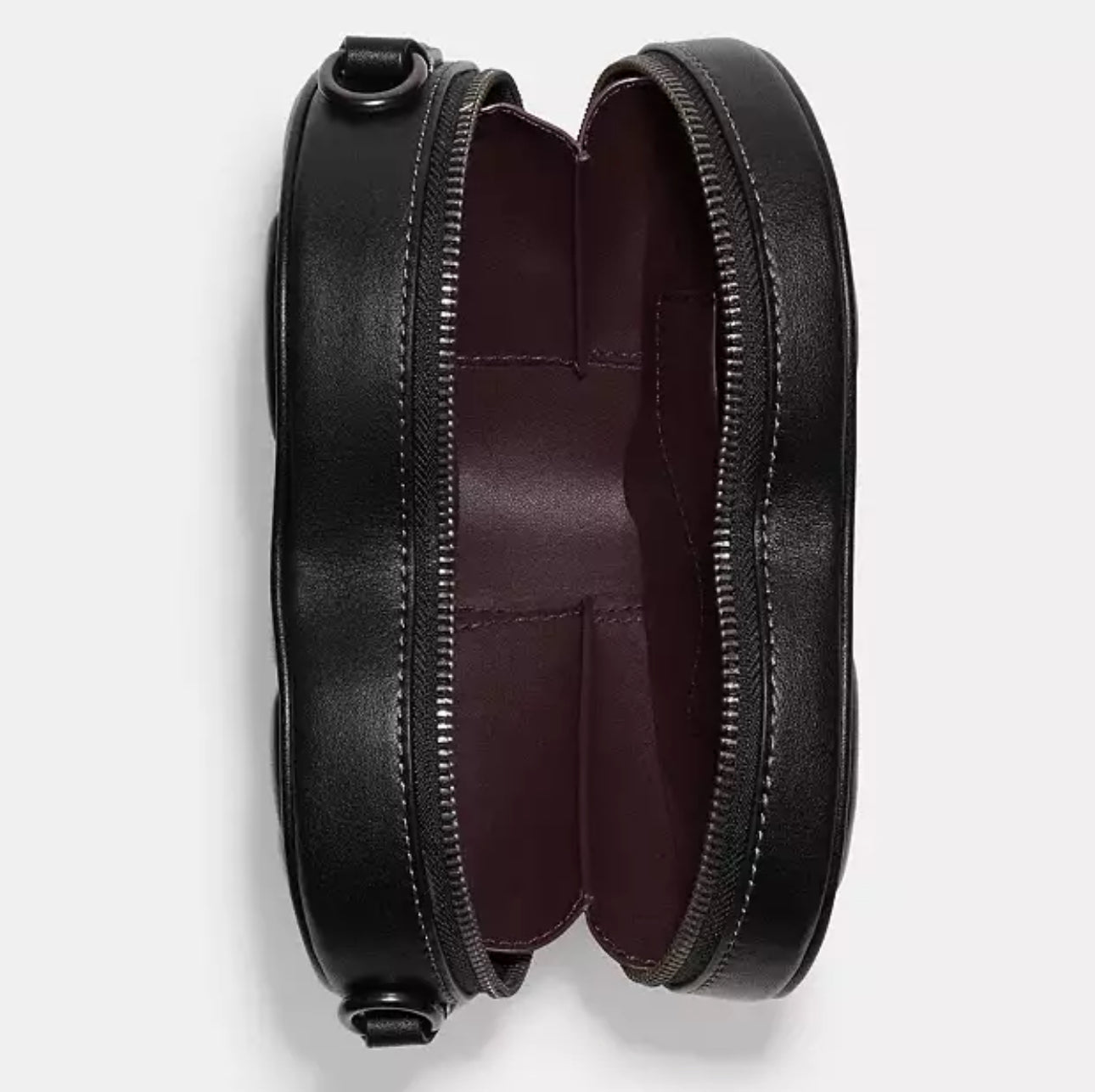Coach Heart Crossbody Leather Bag With Quilting In Black
