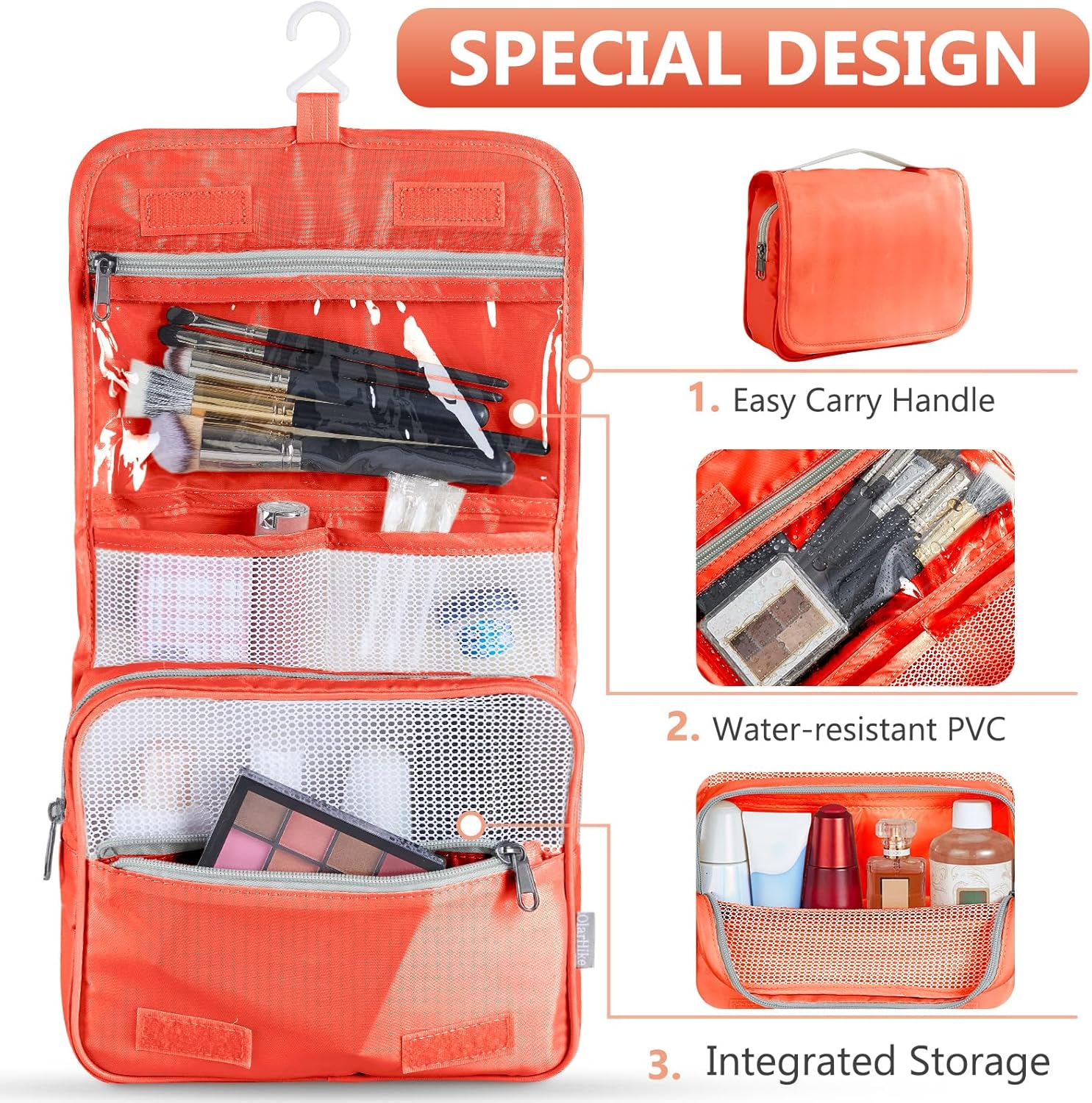 10 Set/8 Set Packing Cubes for Travel, Gifts for Women Mom,Anti-Tearing Suitcase Organizer for Luggage with Shoe & Hanging Toiletry Bag,OlarHike Vacation Essentials & Accessories for Cruise Ship,Cream