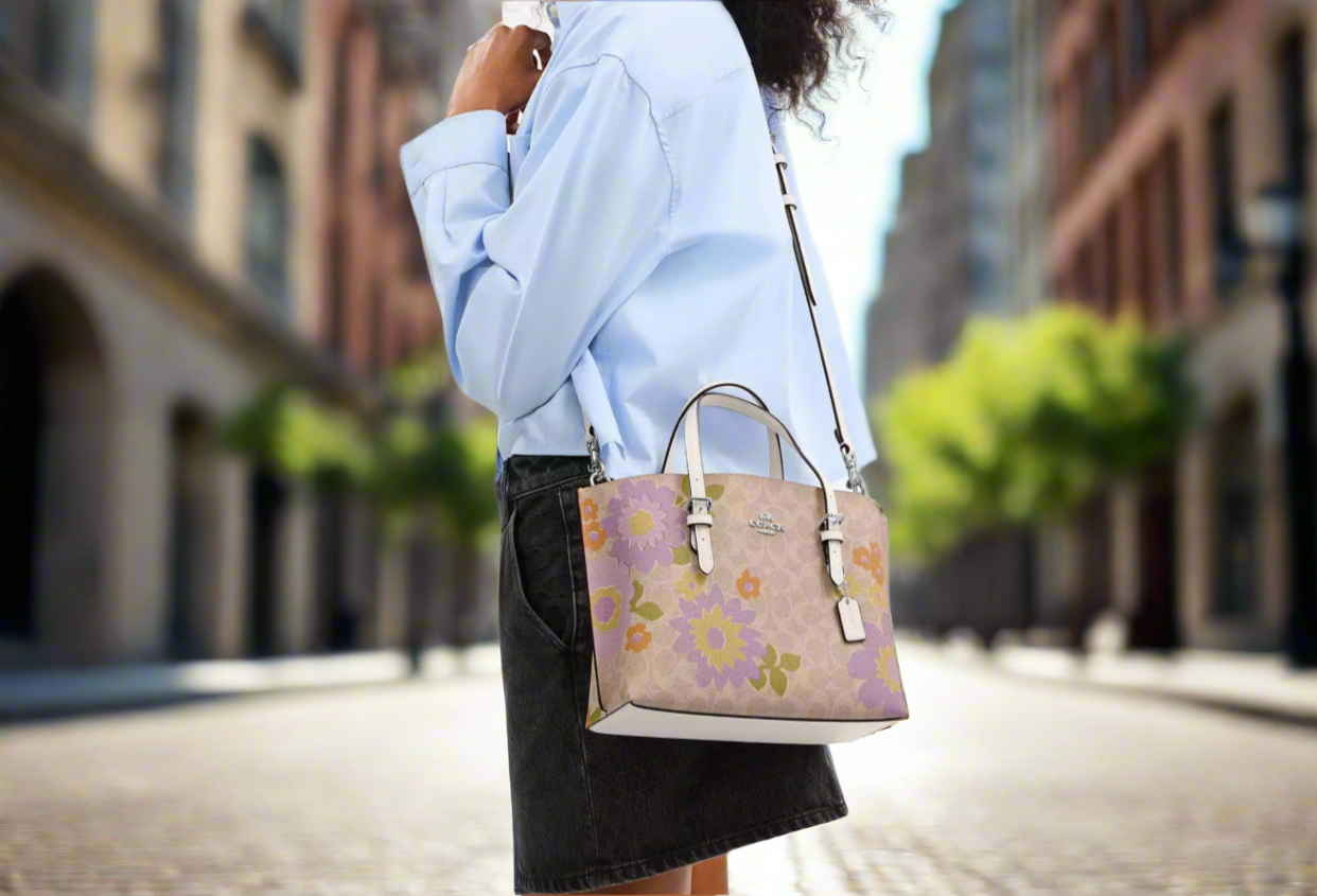 Coach Mollie Tote Bag 25 In Signature Canvas With Floral Print