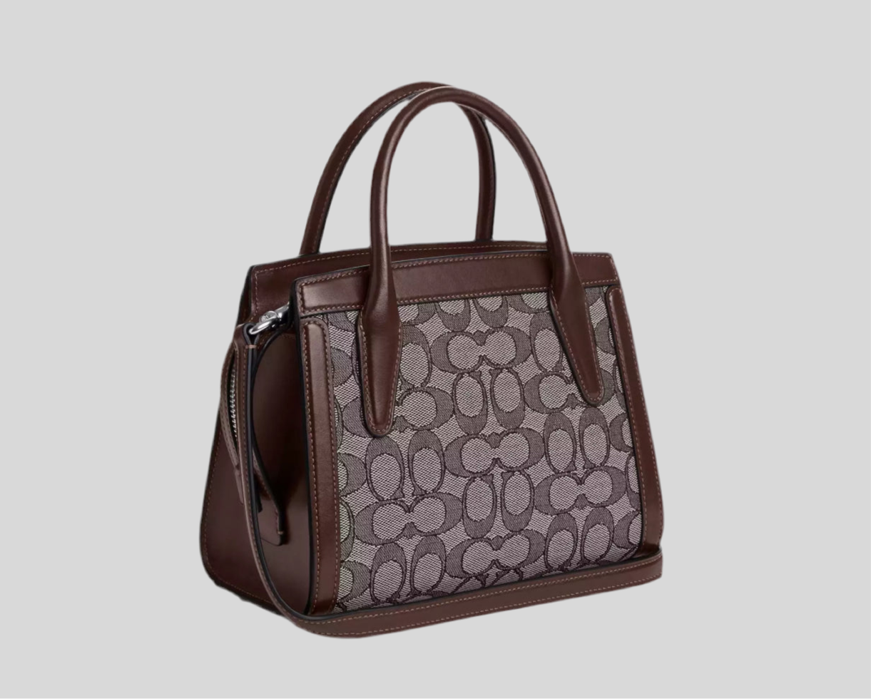Coach Andrea Carryall Bag In Signature Jacquard & Leather