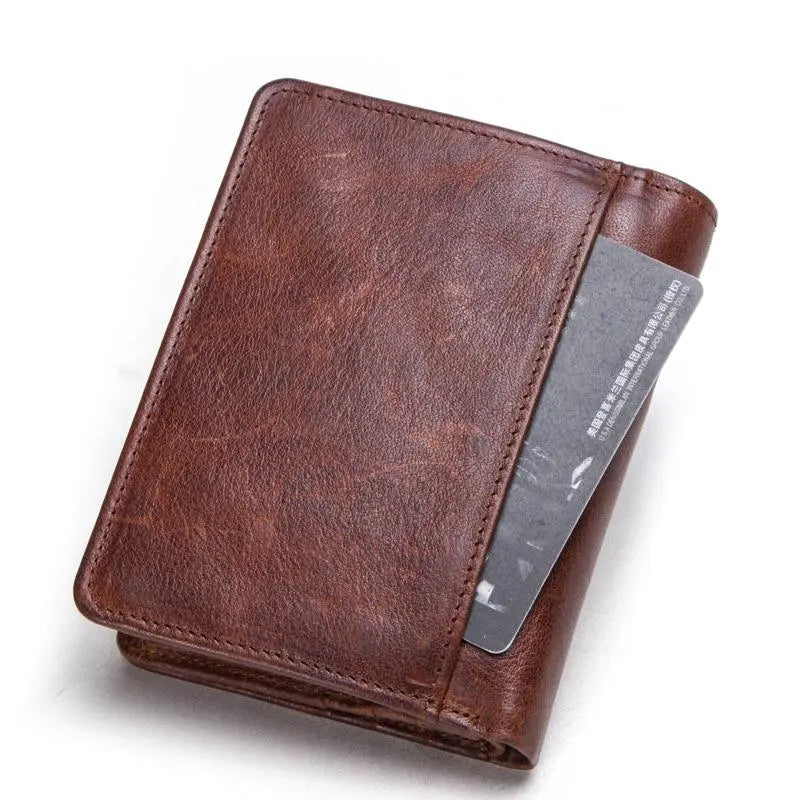 Anti-Theft RFID Protected Multi-Slot Classic Leather Wallet