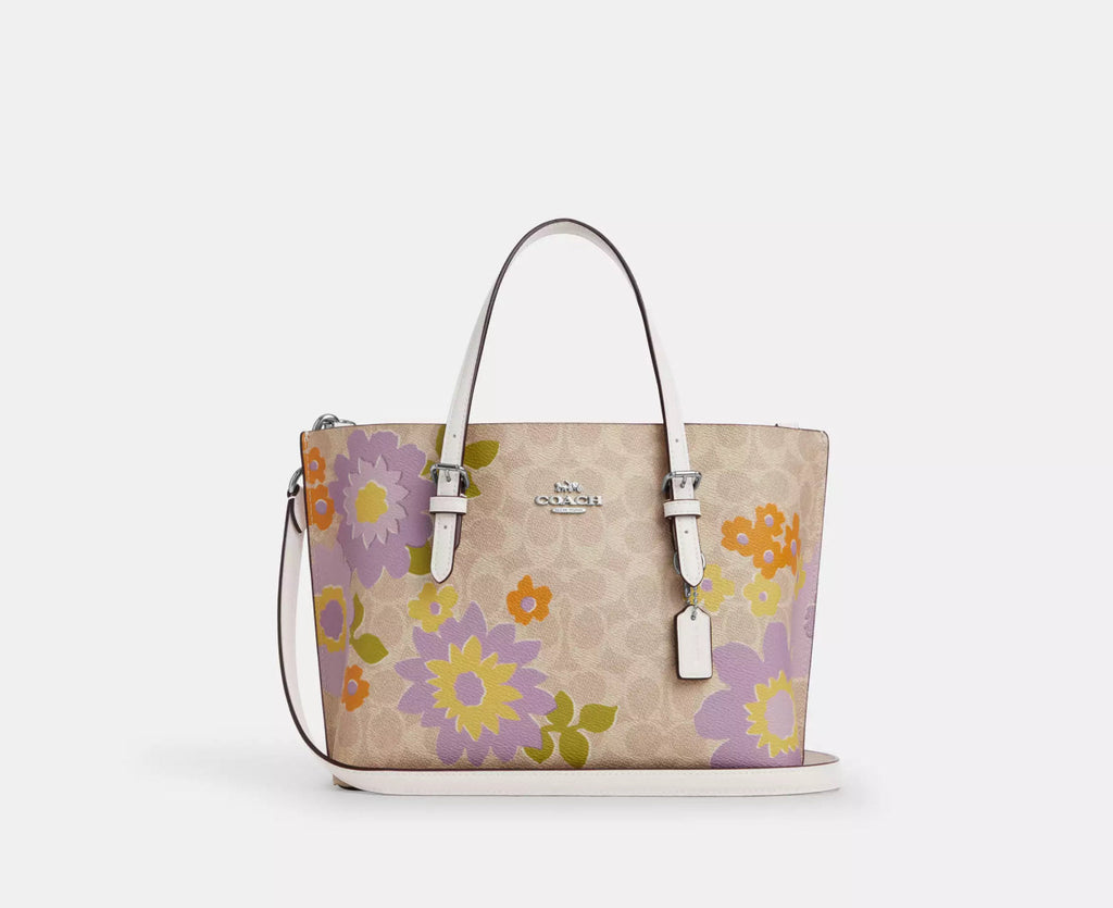 Coach Mollie Tote Bag 25 In Signature Canvas With Floral Print