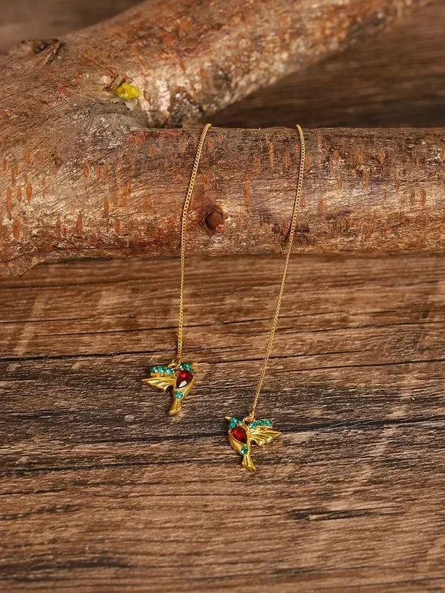 Bejeweled Bird Earrings(��Clearance Sale)