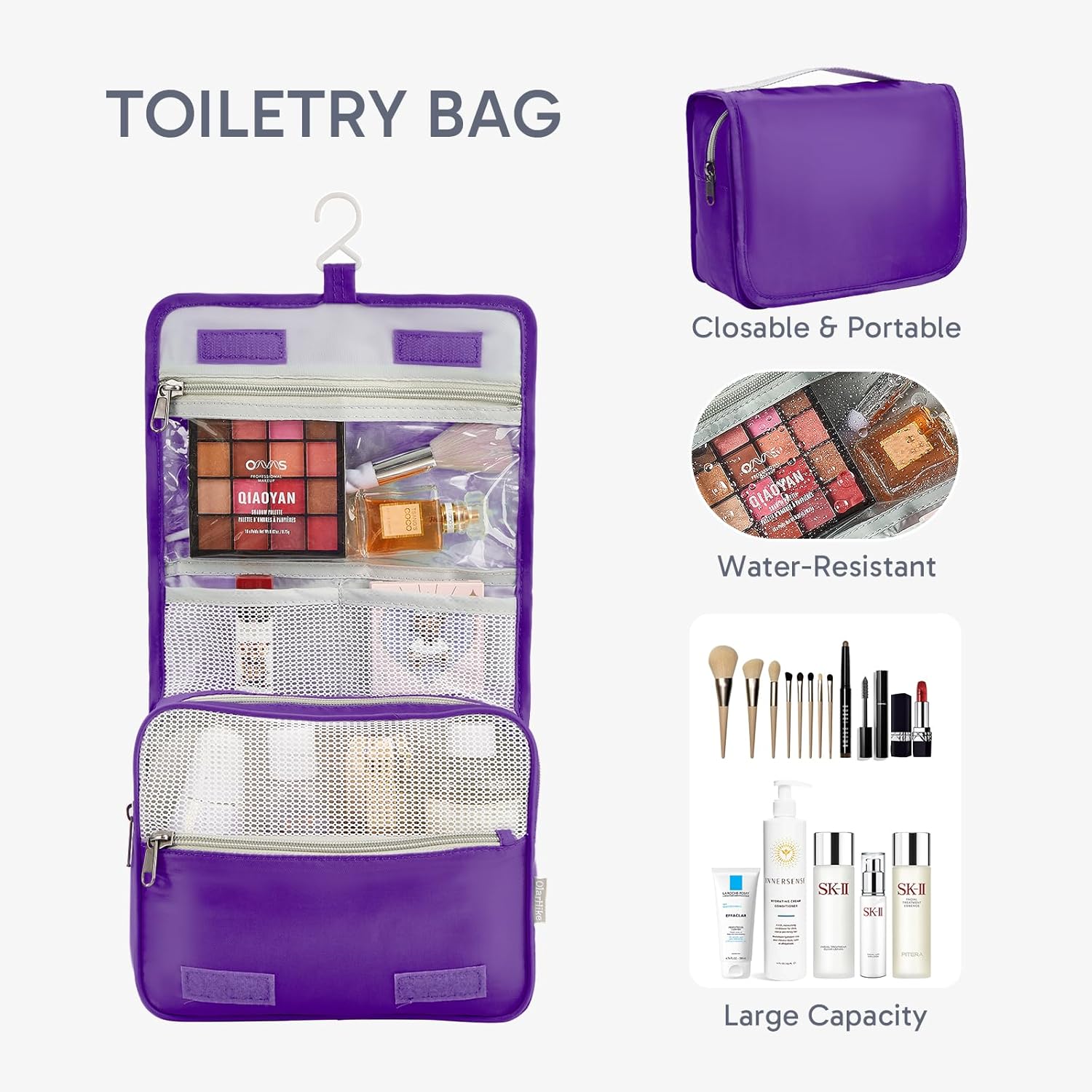 10 Set/8 Set Packing Cubes for Travel, Gifts for Women Mom,Anti-Tearing Suitcase Organizer for Luggage with Shoe & Hanging Toiletry Bag,OlarHike Vacation Essentials & Accessories for Cruise Ship,Cream
