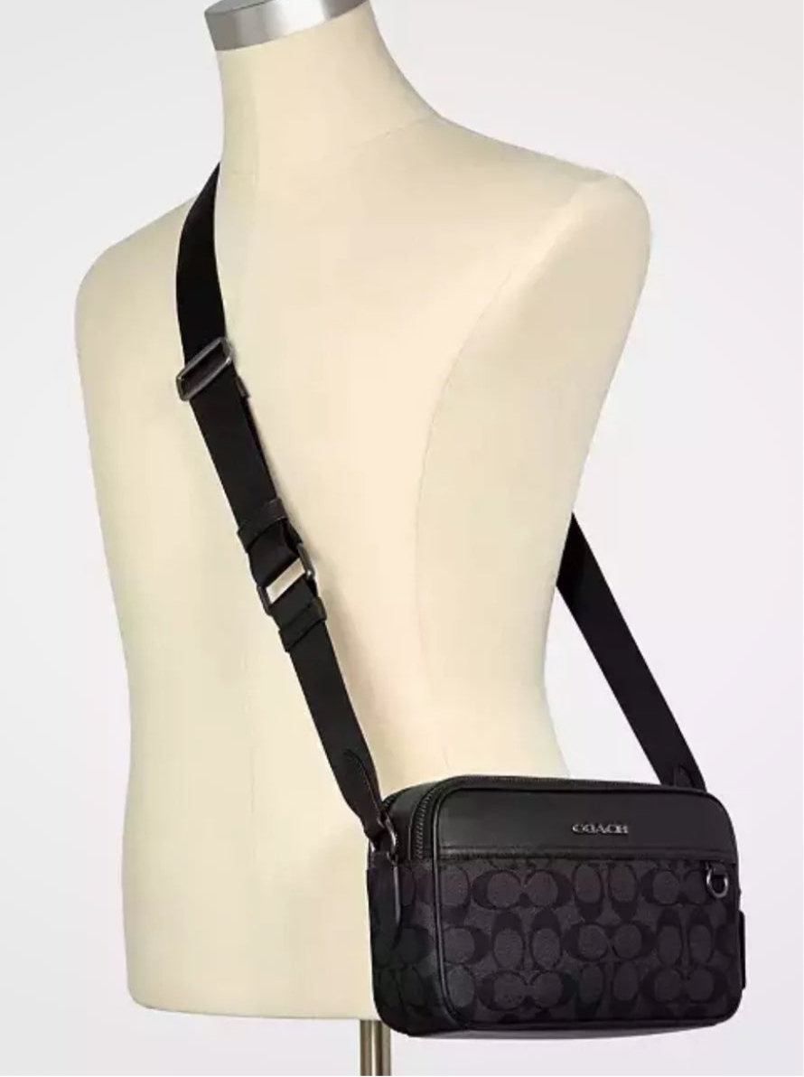 Coach Men’s Graham Crossbody Bag In Signature Canvas & Leather