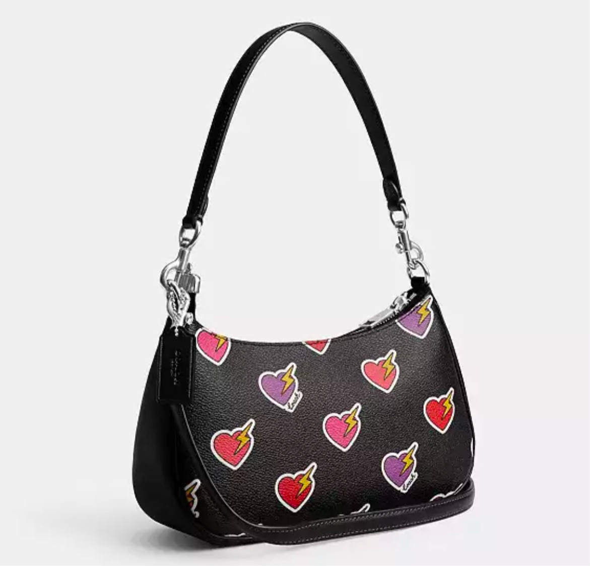 Coach Teri Shoulder Bag In Printed Coated Canvas & Smooth Leather