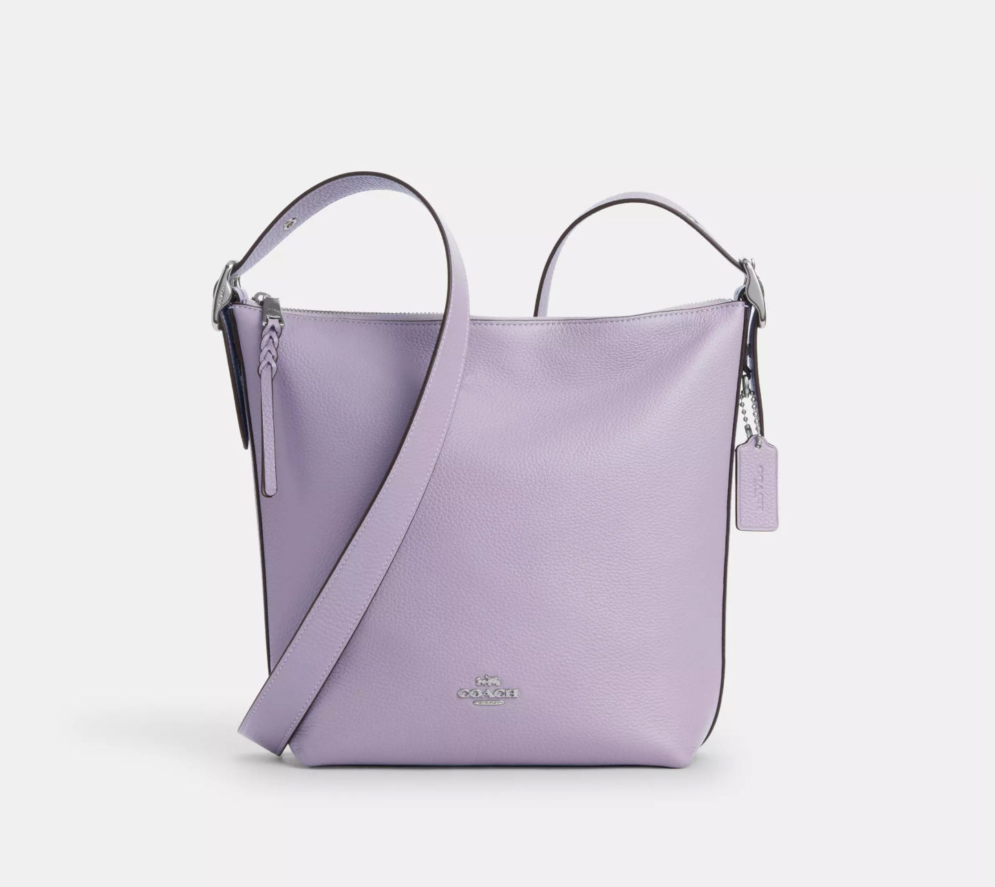 Coach Val Duffel Bag In Leather In Silver/Lilac