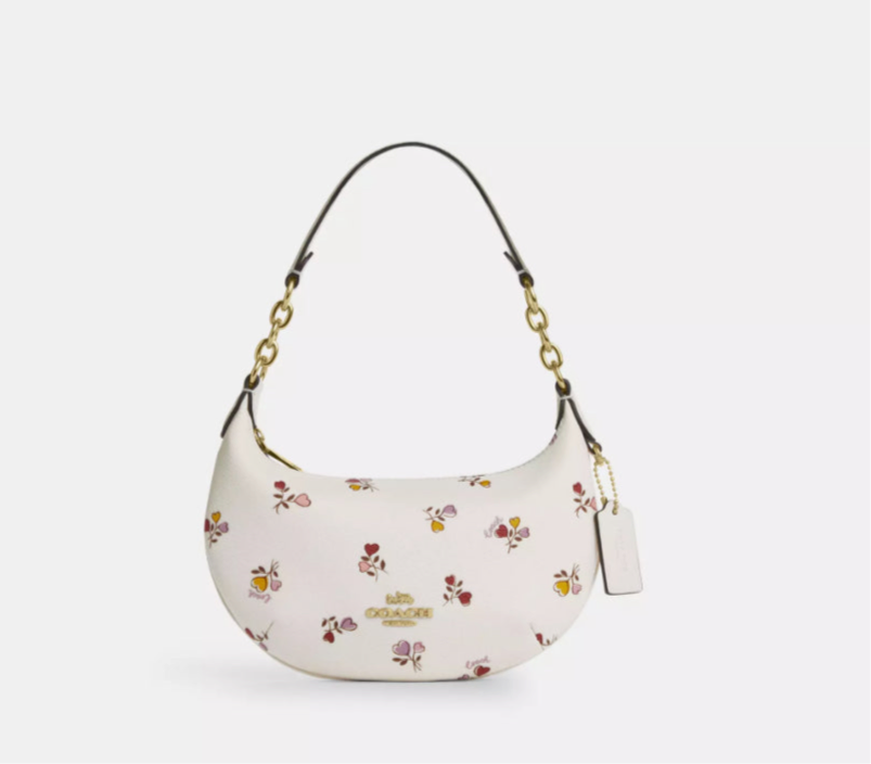 Coach Mini Payton Bag With Floral Print In Gold/Chalk Multi