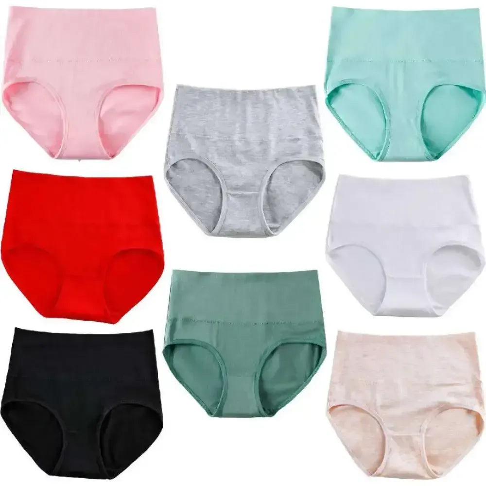 Viagebra庐5Pcs/Set High Waist Cotton Panties