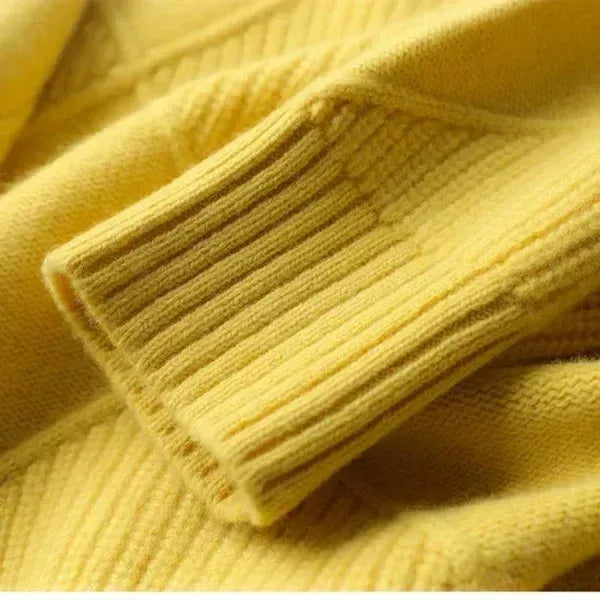 ??Loose Cashmere Turtleneck Sweater Cardigan-FREE SHIPPING