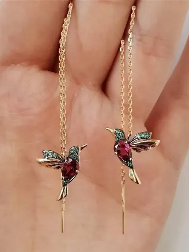 Bejeweled Bird Earrings(��Clearance Sale)