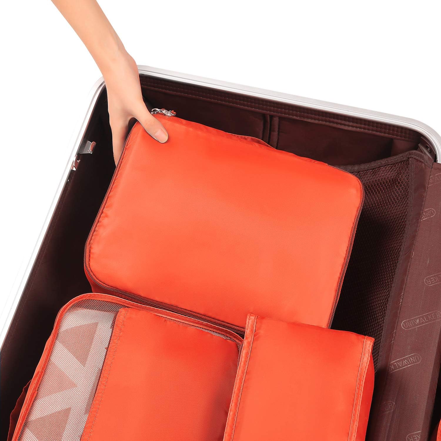 BAGAIL 8 Set Packing Cubes Luggage Organizer Bags for Travel Accessories-Cream