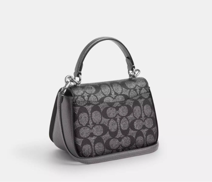 Coach Lysa Top Handle Bag In Signature Canvas