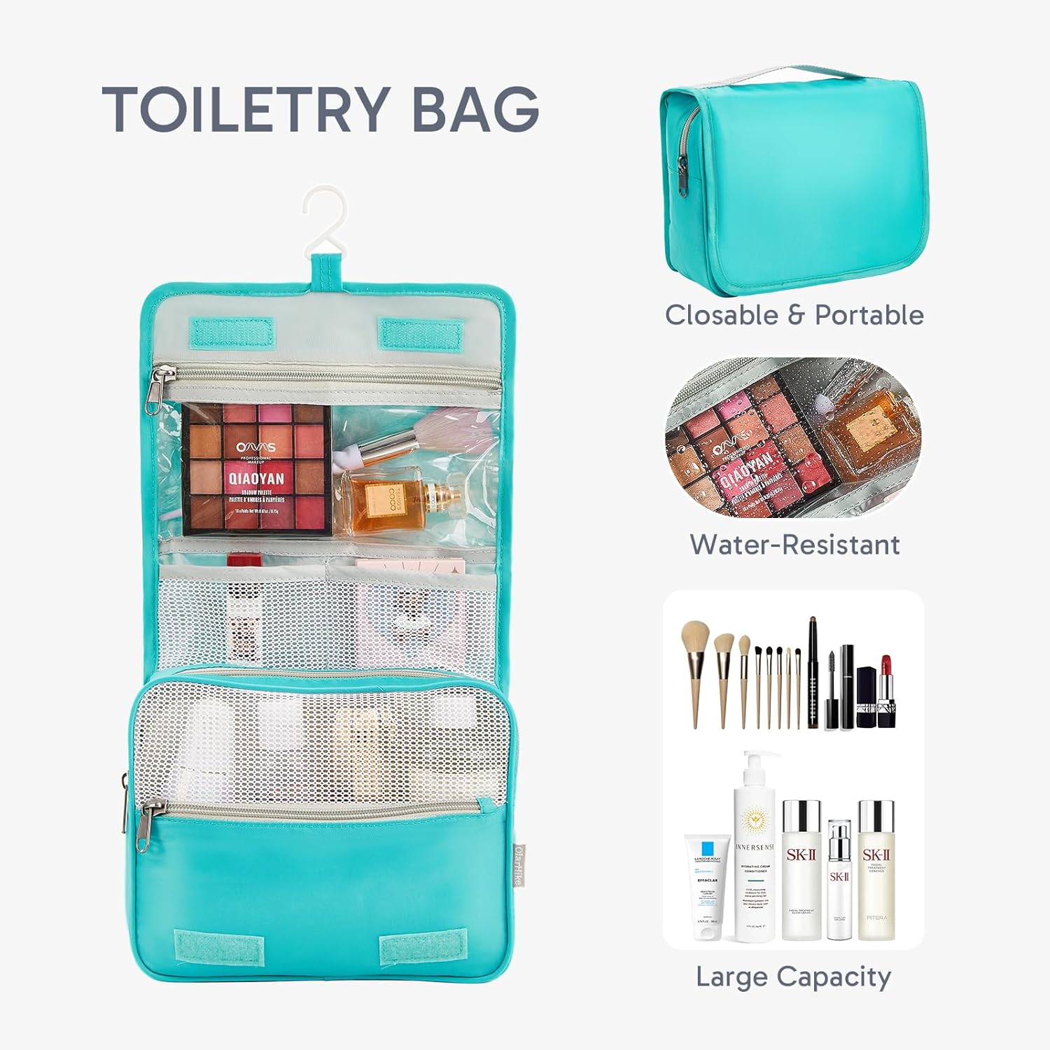 10 Set/8 Set Packing Cubes for Travel, Gifts for Women Mom,Anti-Tearing Suitcase Organizer for Luggage with Shoe & Hanging Toiletry Bag,OlarHike Vacation Essentials & Accessories for Cruise Ship,Cream