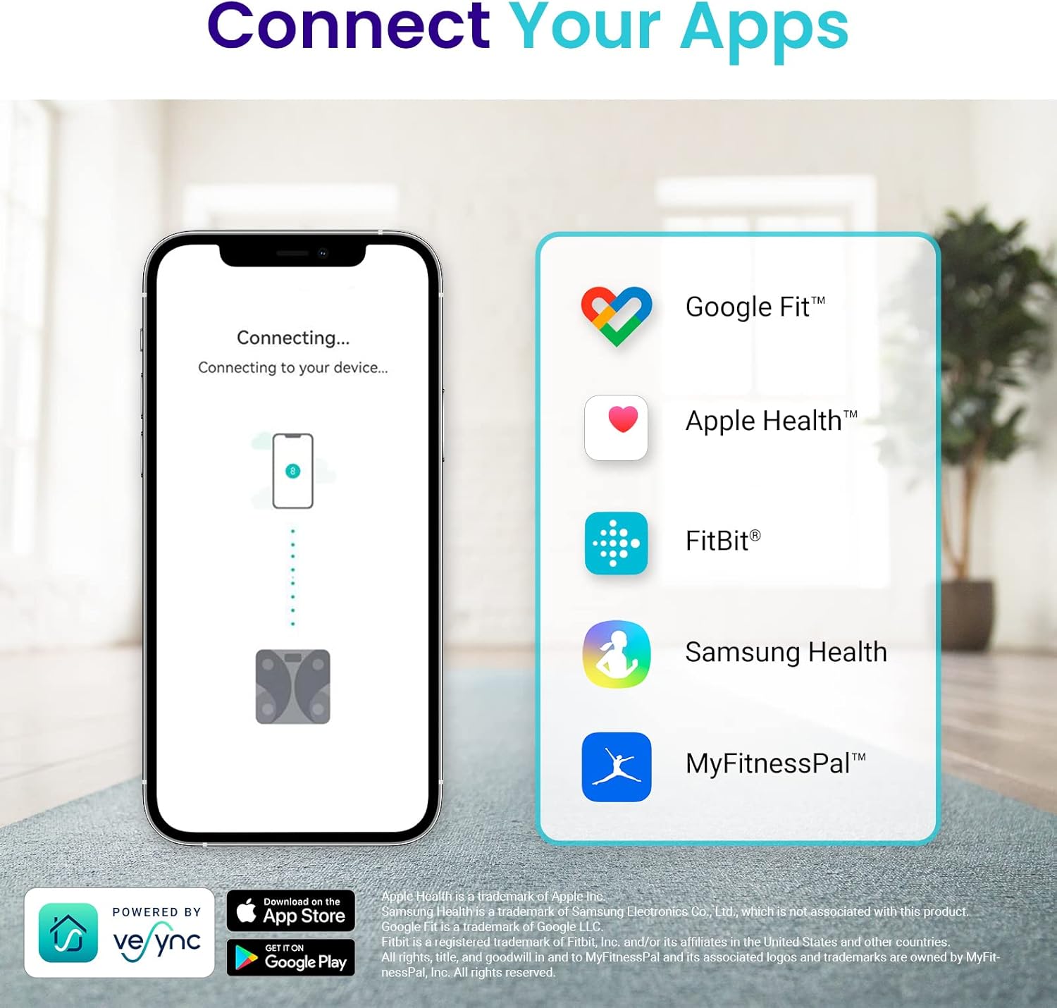 Etekcity Smart Scale for Body Weight FSA HSA Store Eligible, Bathroom Digital Weighing Scale with BMI, Body Fat, Muscle Mass, Accurate Bluetooth Home User Health Equipment Sync Apps