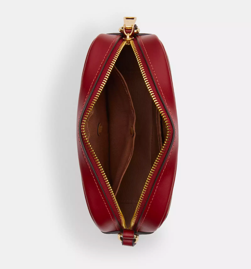 Coach Mini Jamie Camera Bag In Signature Canvas With Cherry Print