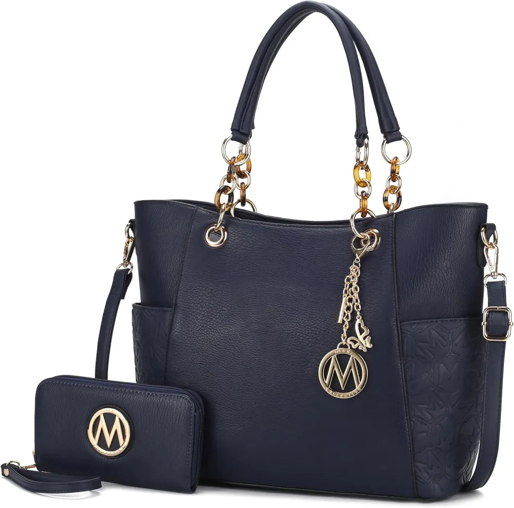 MKF Collection Tote Bag for Women, Handbag Set with Wallet-Top-Handle- Vegan Leather Purse