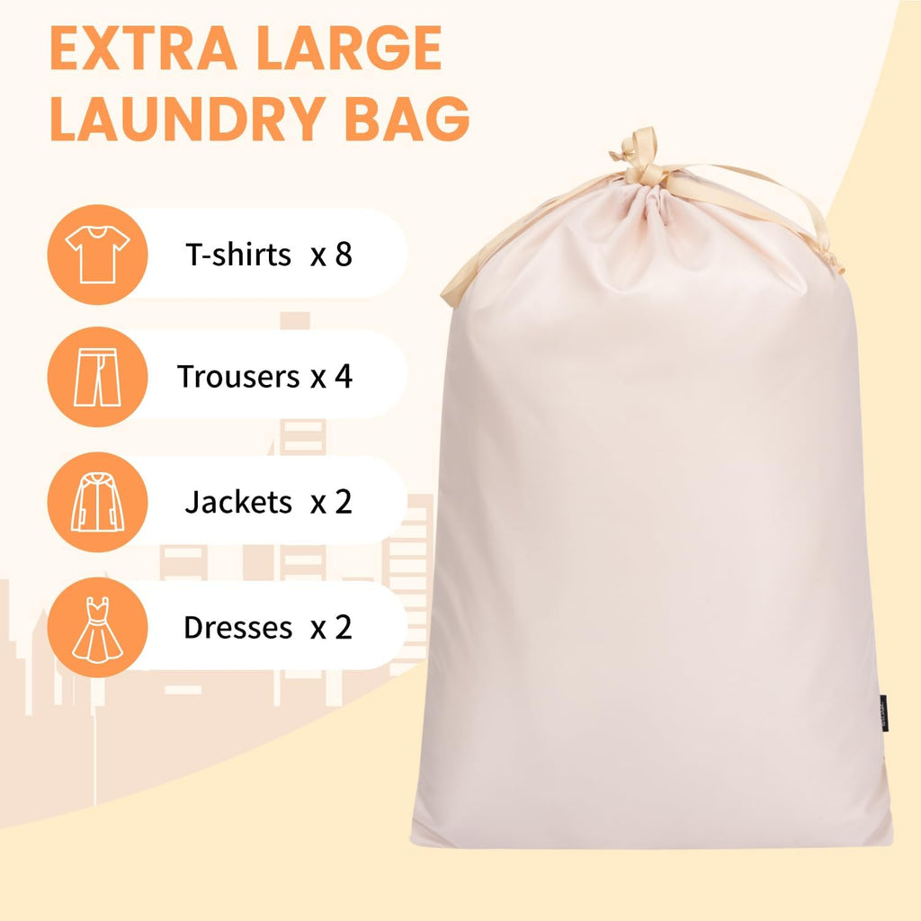 BAGAIL 8 Set Packing Cubes Luggage Organizer Bags for Travel Accessories-Cream