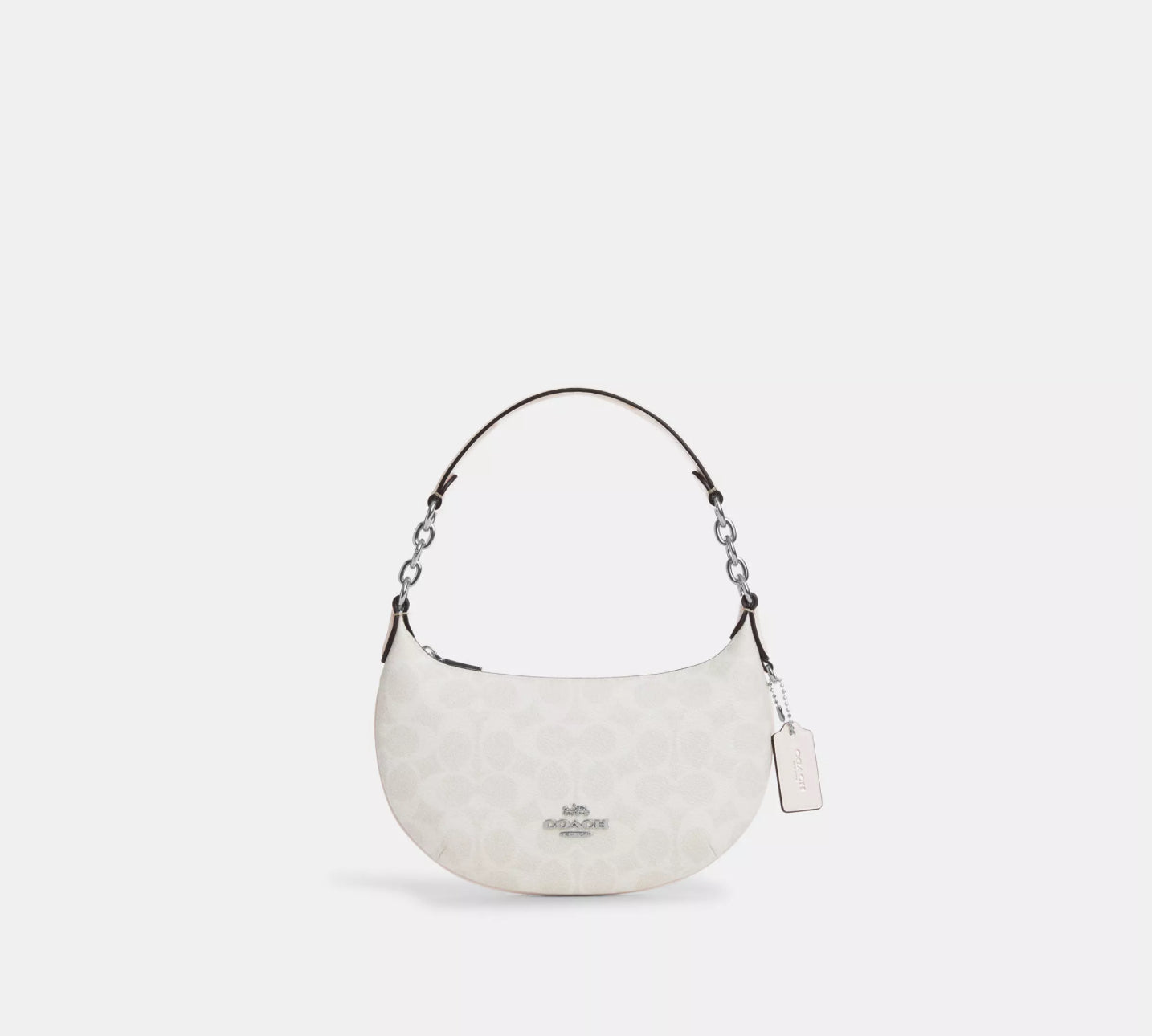 Coach Signature Canvas & Leather Mini Payton Silver/Chalk