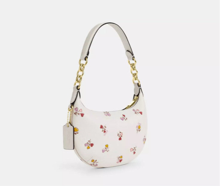 Coach Mini Payton Bag With Floral Print In Gold/Chalk Multi