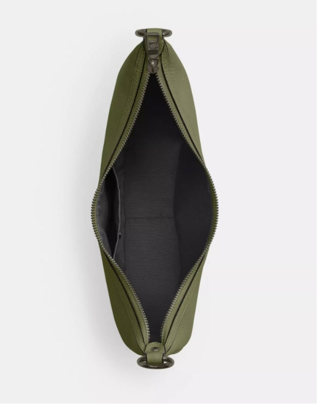 Coach Aria Shoulder Leather Handbag In Military Green