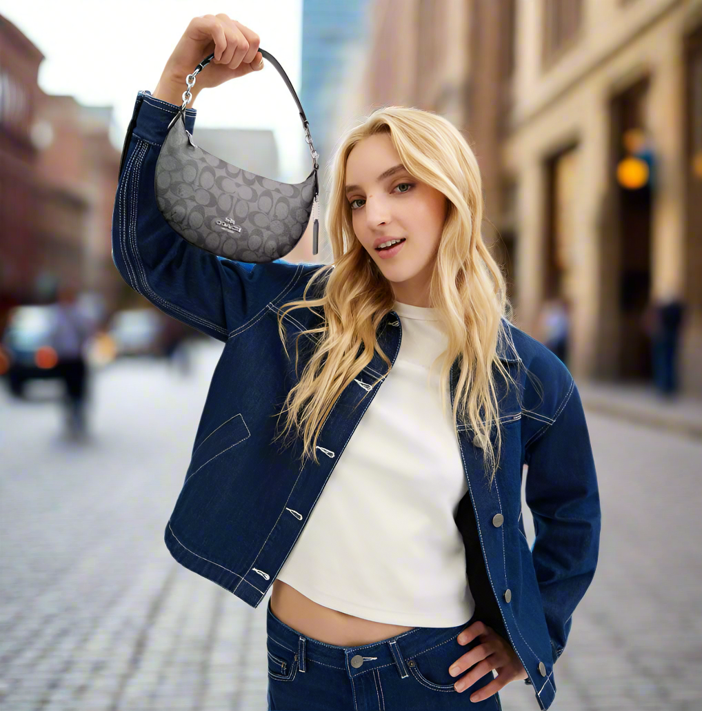 Coach Mini Payton Bag In Signature Canvas & Leather