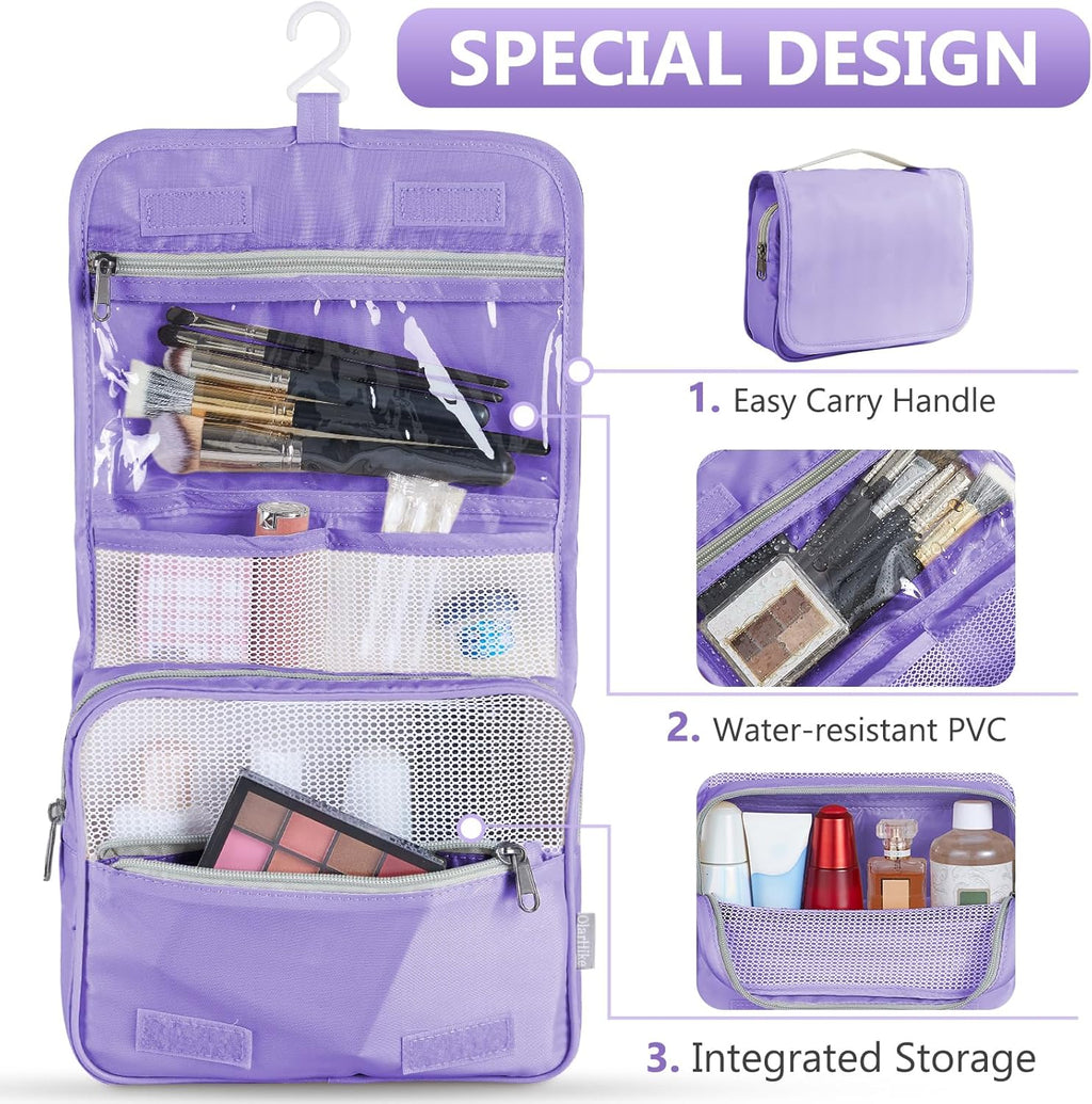 10 Set/8 Set Packing Cubes for Travel, Gifts for Women Mom,Anti-Tearing Suitcase Organizer for Luggage with Shoe & Hanging Toiletry Bag,OlarHike Vacation Essentials & Accessories for Cruise Ship,Cream