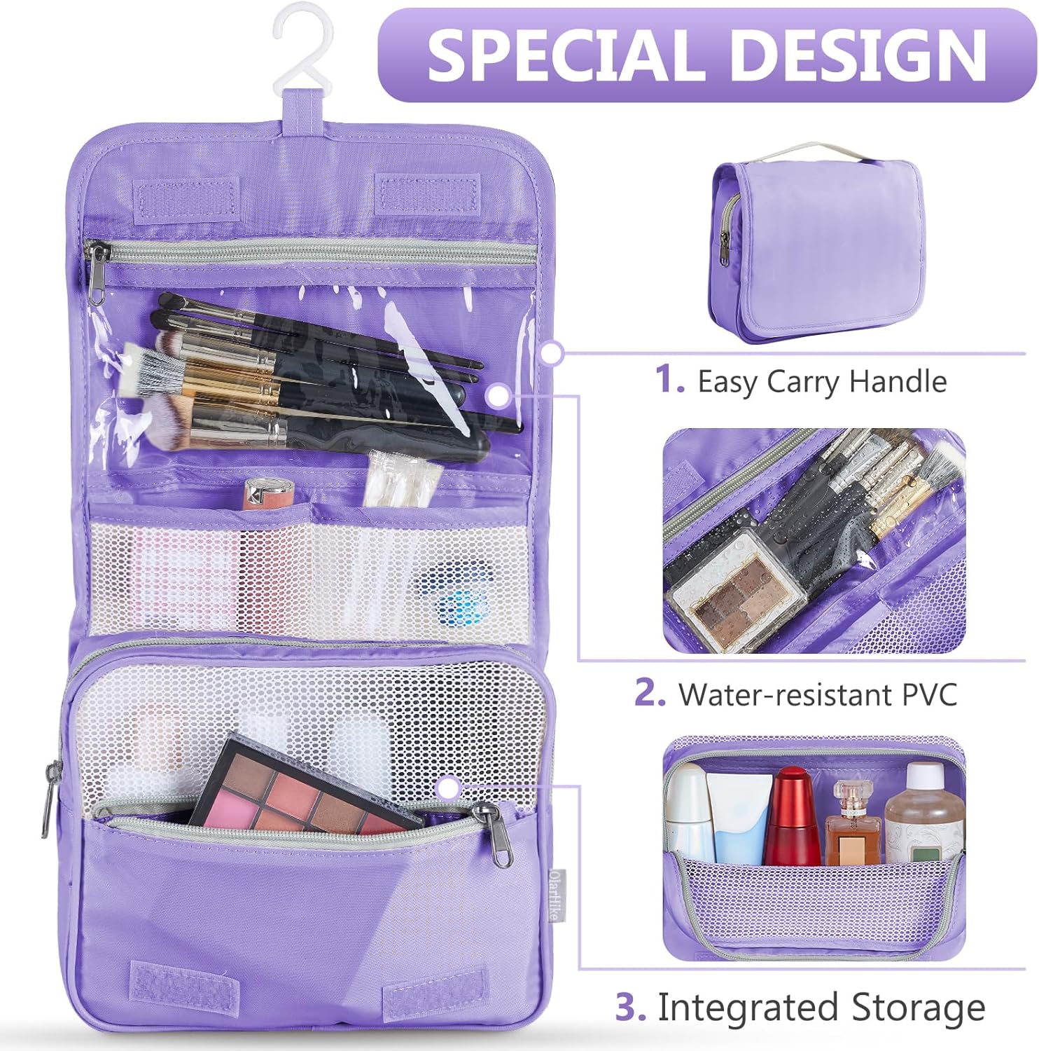 10 Set/8 Set Packing Cubes for Travel, Gifts for Women Mom,Anti-Tearing Suitcase Organizer for Luggage with Shoe & Hanging Toiletry Bag,OlarHike Vacation Essentials & Accessories for Cruise Ship,Cream