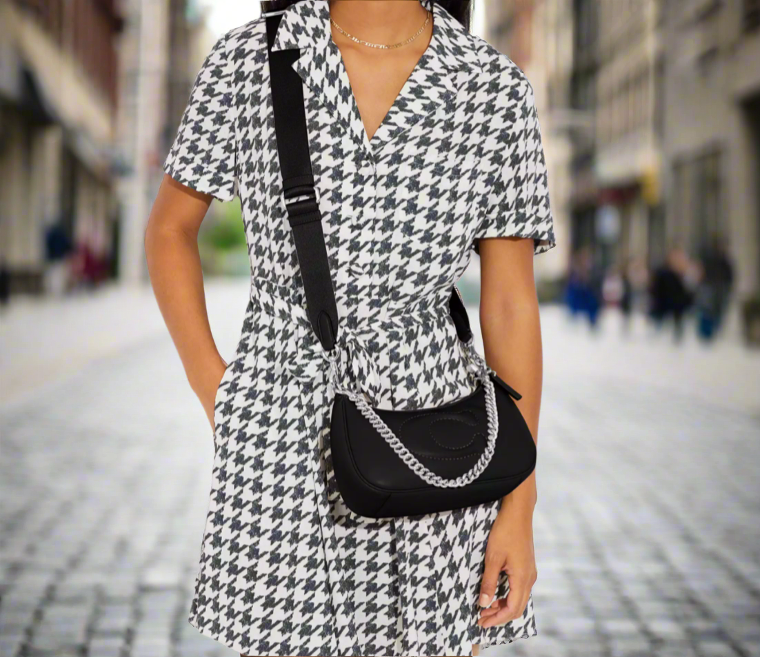 Coach Black Teri Shoulder Bag With Signature Quilting In Smooth Leather