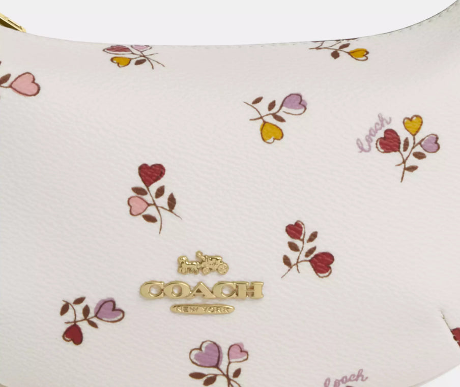 Coach Mini Payton Bag With Floral Print In Gold/Chalk Multi