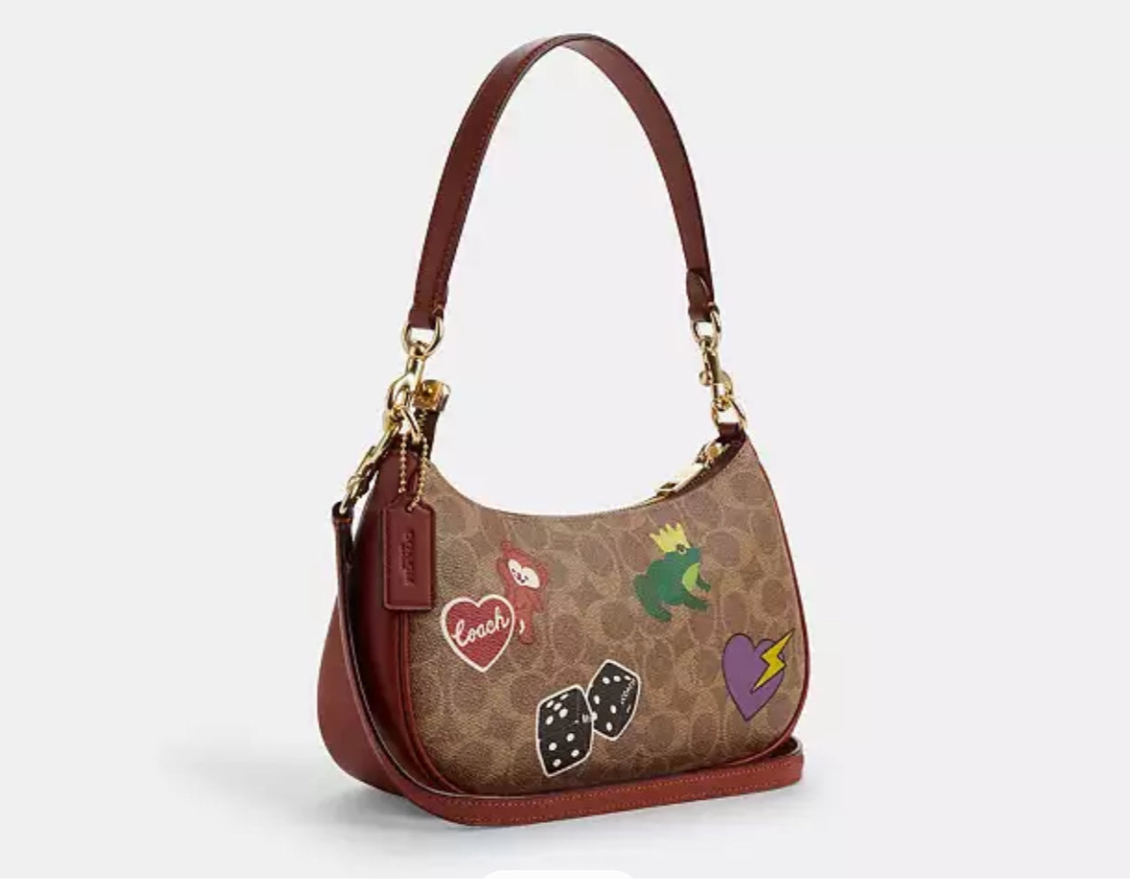 Coach Teri Shoulder Bag In Signature Canvas with Sticker Print