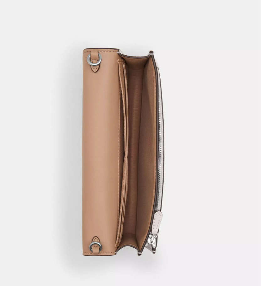 Coach Anna Foldover Clutch Crossbody Bag with Snail Print
