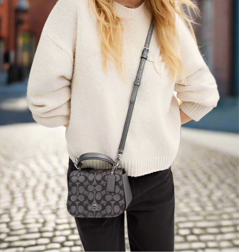 Coach Lysa Top Handle Bag In Signature Canvas