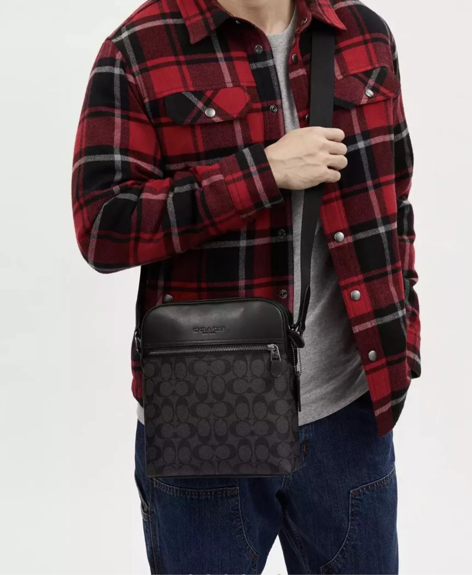 Coach 4010 Men's Houston Flight Bag In Signature Canvas & Leather