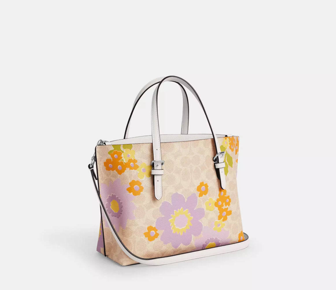 Coach Mollie Tote Bag 25 In Signature Canvas With Floral Print