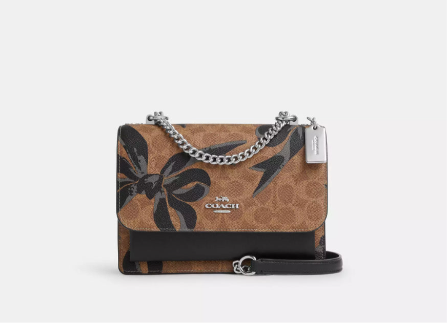 Coach Medium Klare Crossbody Bag In Signature Canvas With Bow Print