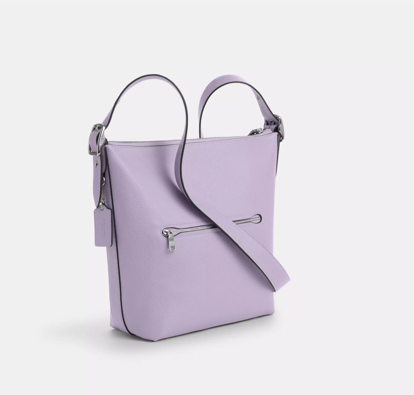 Coach Val Duffel Bag In Leather In Silver/Lilac