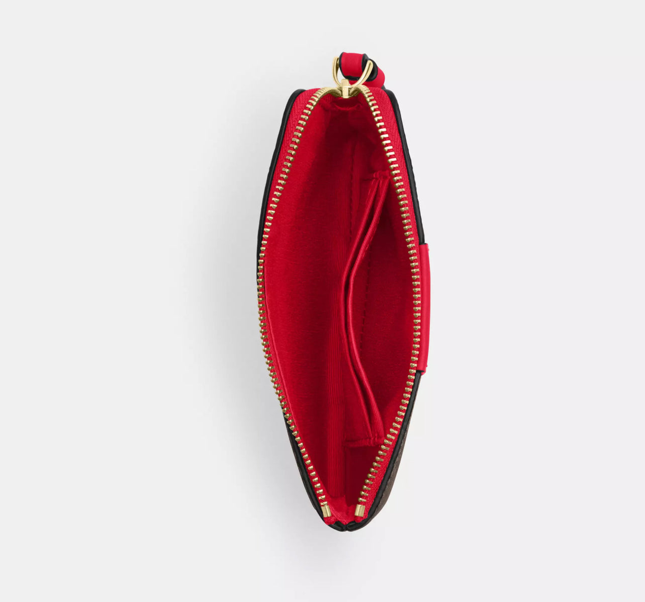 Coach Corner Zip Wristlet In Signature Canvas