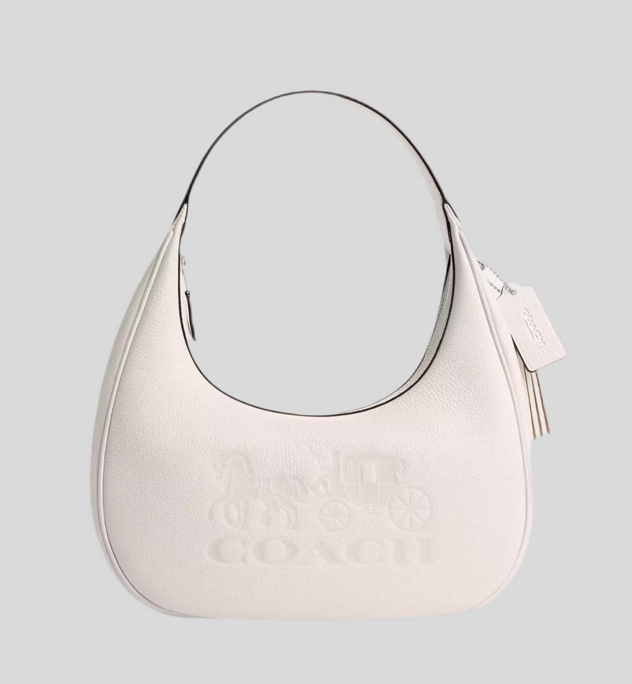 Coach Medium Carmen Leather Shoulder Bag Horse & Carriage Embossed