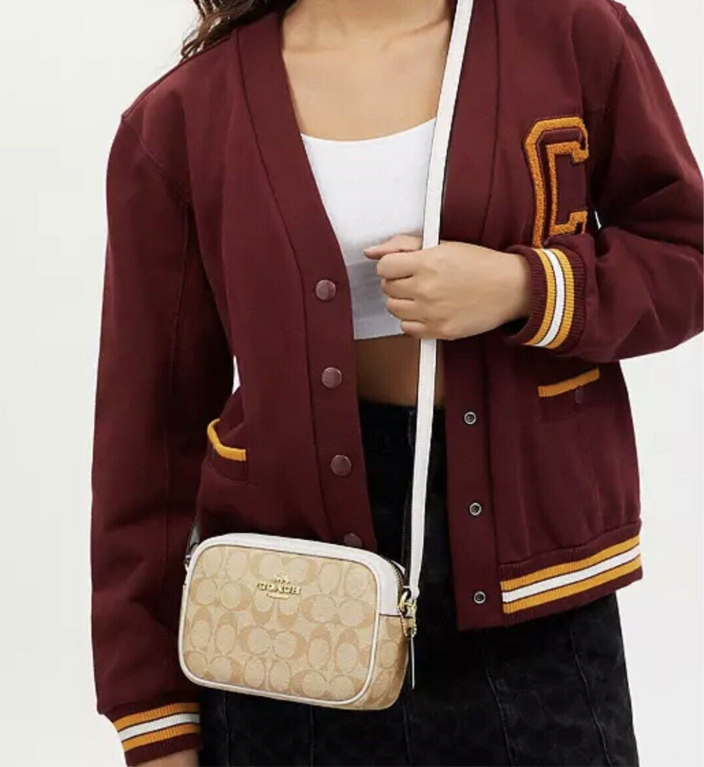 Coach Mini Jamie Camera Crossbody Bag In Signature Canvas & Leather