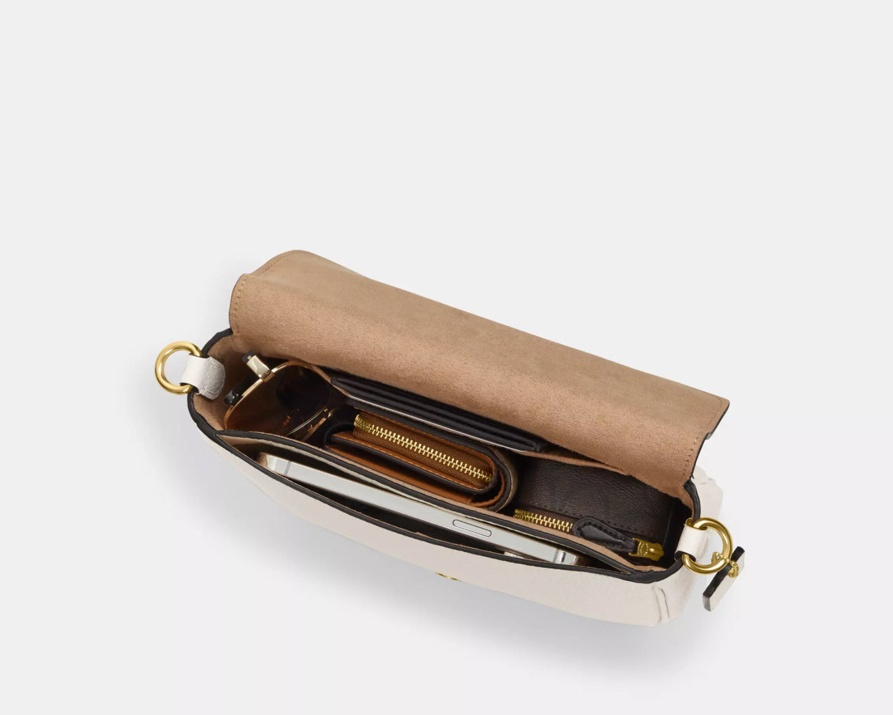 Coach Amelia Saddle Bag CU998 In Signature Jacquard & Leather