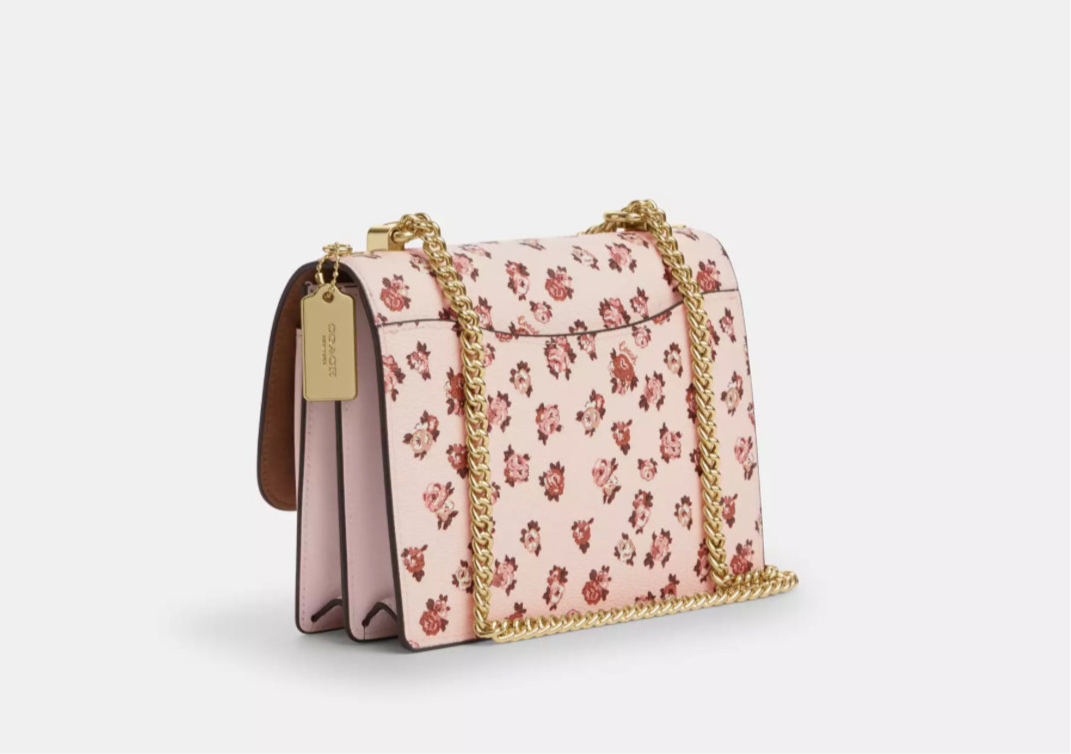 Coach Klare Crossbody Bag With Rose Print In Blush